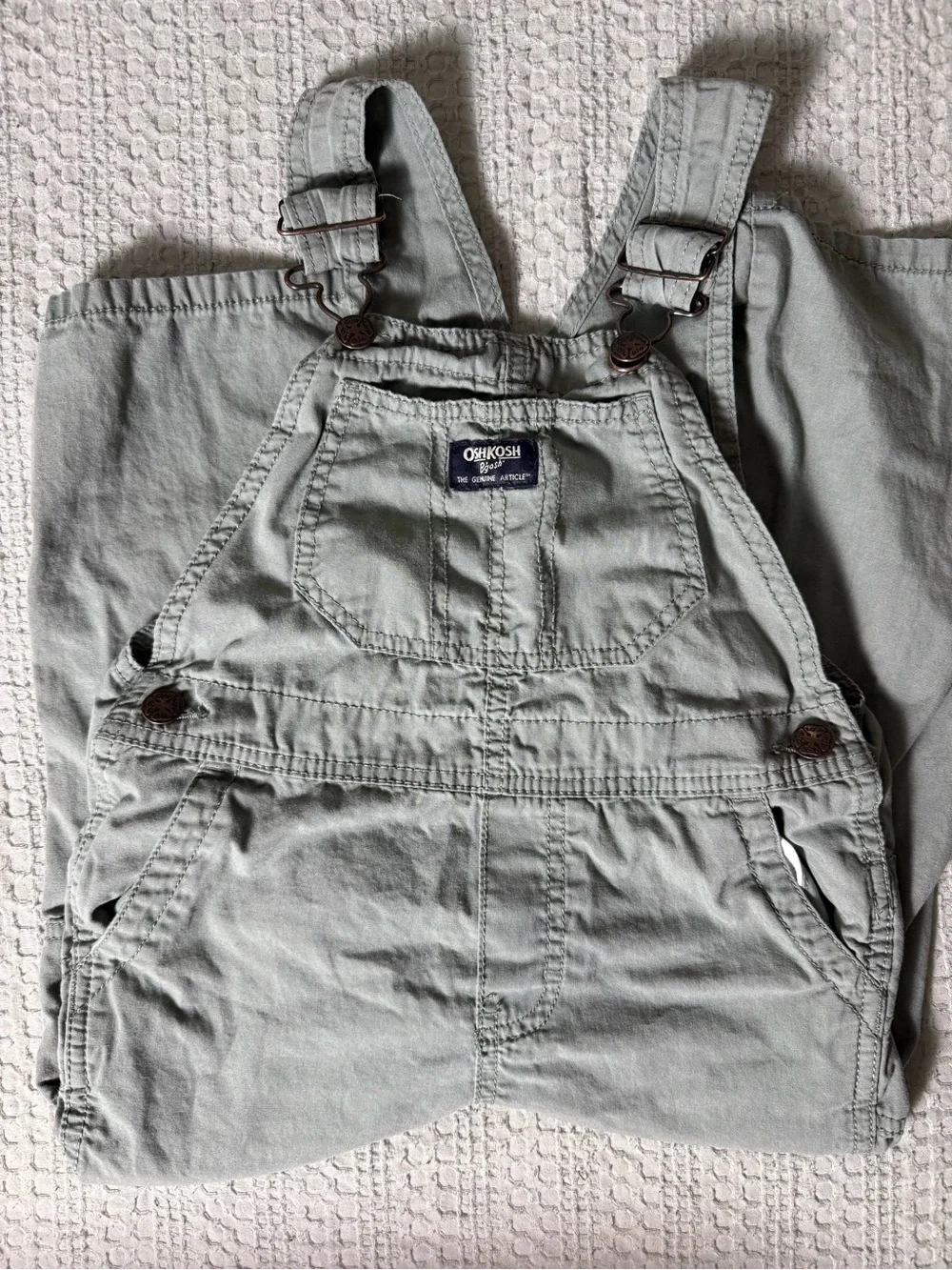 OshKosh B'gosh Sage Green Kids Cotton Overalls